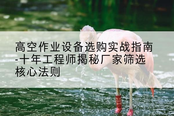 云和剪叉式升降机厂家-高空作业设备选购实战指南-十年工程师揭秘厂家筛选核心法则