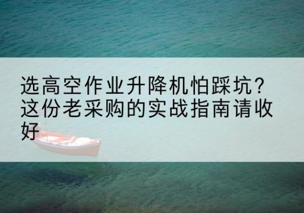 云和高空作业升降机厂家推荐-选高空作业升降机怕踩坑？这份老采购的实战指南请收好